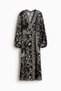 Long-sleeved wrap dress