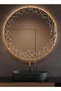 50cm Frameless Bathroom Mirror with 3-Level LED Front Light, Wall Mirror, Makeup Mirror - 2