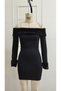 Women's fashionable fur collar short modal dress - 6