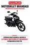 Kral Motor KR-50 Burn Motor Cover (BLACK-RED STRIPES) Motorcycle Cover, Motorcycle Tent, Motorcycle Cover, Case - 2