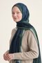 Green Wool-Silk Shawl with Mosaic Pattern