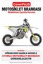Husqvarna TC 65 Rear Pannier Compatible (Gray with Red Stripes) Waterproof Motorcycle Cover, with Elastic Straps and Carrying Bag - 2