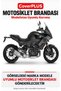 BMW F 900 XR Rear Pannier-Compatible (Gray with Red Stripes) Waterproof Motorcycle Cover, with Elastic Straps and Carrying Bag - 2