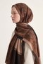 Mosaic-Patterned Wool-Silk Shawl, Light Brown - 2