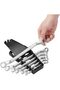 Double Ring Offset Spanner Set - 8 Piece - Wrench Kit with Precision Machined Jaws Ergonomic Ha - 4