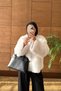 Premium Zipper-Front Plush Fur Jacket for Women: Short Cut, Wide Sleeves, Stylish Faux Fur Coat - 8