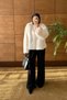 Premium Zipper-Front Plush Fur Jacket for Women: Short Cut, Wide Sleeves, Stylish Faux Fur Coat - 5