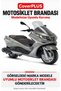 Piaggio X10 350 COMPATIBLE Cover (Gray with Red Stripes) Waterproof Motorcycle Cover, with Elastic Bands, Includes Carrying Bag - 2