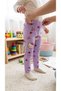Girls' 100% Cotton Corded Fabric Patterned 3-Piece Leggings Set - 3