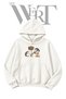 Hedgehog Tree Pre-Printed White Hooded Sweatshirt (2-Ply)