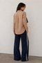 Women's Navy Blue Pants with Striped Detail - 4