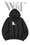 Skier Graph Pre-Printed Black Hooded Sweatshirt (2-Ply)
