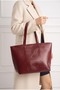 Isabel Shiny Faux Leather Oversized Shoulder Bag, Burgundy - 3