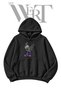 Skating Rooster Pre-Printed Black Hooded Sweatshirt (2-Ply)