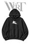 Kayakci Pre-Printed Black Hooded Sweatshirt (2-Ply)