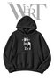 Black Hooded Sweatshirt with "Two-Headed Lamb" Print on the Front (2-Ply)