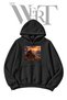 Sovalye Cat Pre-Printed Black Hooded Sweatshirt (2-Ply)