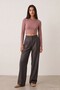Women's Loose Fit Coffee-Colored Pants
