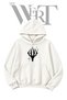 Dark Trident Pre-Printed White Hooded Sweatshirt (2-Ply)