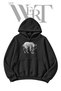 Wolf Sheep Pre-Printed Black Hooded Sweatshirt (2-Ply)