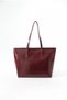 Isabel Shiny Faux Leather Oversized Shoulder Bag, Burgundy