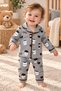 100% Cotton, Long-Sleeved, Button-Up, Coffee-Print, Soft-Textured Top and Bottom Set for Girls, Boys, and Unisex Babies