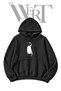 Penguin Pre-Printed Black Hooded Sweatshirt (2-Ply)