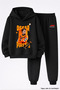 OSCAR PİASTRİ NEW SEASON PRINTED 3-PLY QUALITY SWEATSHIRT AND SWEATPANTS KIDS' SET