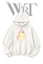 Seal Yellow Unprinted White Hooded Sweatshirt (2-Ply)