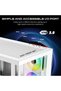 علبة كمبيوتر GO-EMPERORVX-A ATX مع 4 مراوح ARGB مقاس 120 مم مثبتة مسبقًا، منفذ Type-C، دعم بطاقة رسومات 400 مم، 3 - 4