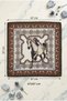 Brown Scarf & Shawl with Ethnic Patterned Motifs and Figure Motifs, Featuring Magnets - 5