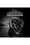 KZ Vibe X Wired Earphones, Dual Driver HiFi Bass IEM with 13mm Vibration Subwoofer Driver, In-Ear Gaming Earbuds for Music Movies eSports, Silver-Plated Cable (3.5mm / No Mic) - 2