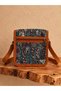 Women's Shoulder Bag and Crossbody Bag – Colorful Ethnic Patterned, Buckled, Casual, Fabric, 15x15 cm - 3