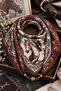 Brown Scarf & Shawl with Ethnic Patterned Motifs and Figure Motifs, Featuring Magnets