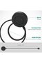 USB Charging Cable with Round Charging Dock, Black - 3