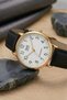 Black Gold Classic Numeric Vintage Women's Leather Strap Watch - 4