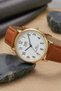 Gold and White Classic Numeric Dial Minimalist Women's Watch with Leather Strap - 4