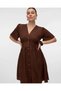 10304133 V-Neck, Button-Front, Elastic Waist, Short-Sleeved Dress - 2