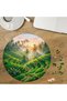 272-Piece Wooden Puzzle with Rice Terraces Design and Custom-Cut Round Pieces MPDA3156