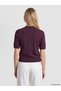Polo Neck Women's Knitwear Cardigan - 5