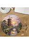 Japanese Garden-Themed Custom-Cut Round 272-Piece Wooden Puzzle MPDA3138