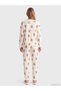 Teddy Bear Patterned Women's Pajama Set - 4
