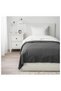 2-Piece Set: TJÄRBLOMSTER bedspread, gray, 150x210 cm + NATTJASMIN double-size sheet set, light beige, 240x220/50x60 cm - 6