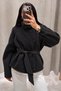 Women's Suede Winter Jacket with Fur-Lined, Belted Design - 5
