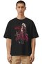 Unisex Oversized Dracule Mihawk One Piece Anime Character Premium T-Shirt with Front Print