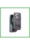 Venco iPhone 14 Pro Compatible Wave Case - Brown BEZOSS