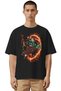 Unisex Oversized Tanjiro Kamado "Demon Slayer" Anime Character Pre-Printed Premium T-Shirt - 2