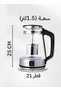 غلاية ذكية سعة 1.5 لتر، وعاء زجاجي، 1800-2000 واط - 2