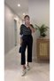 Tedly Navy Blue Carrot Pants