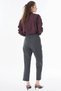 Checked Fabric Pants, Teal - 4
